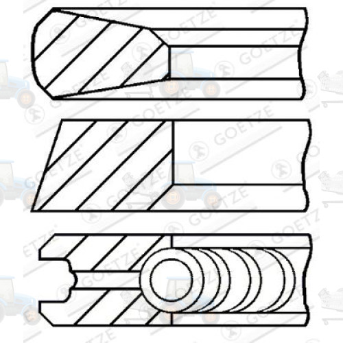 Set segmenti piston GOETZE - 08-122100-00