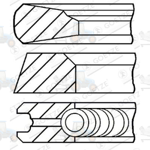 Set segmenti piston GOETZE - 08-123800-00