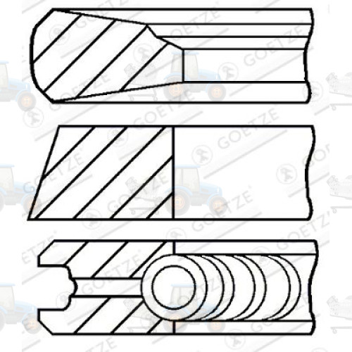 Set segmenti piston GOETZE - 08-123900-00