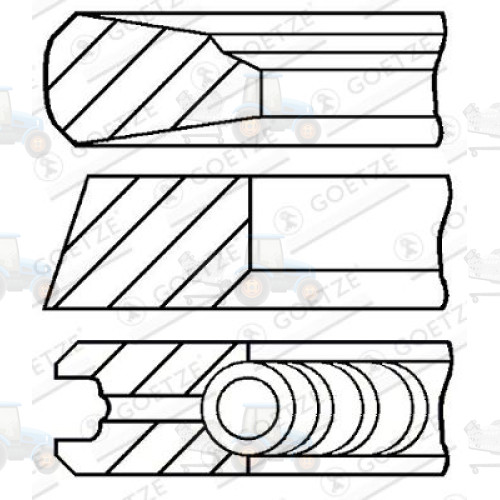 Set segmenti piston GOETZE - 08-127800-00