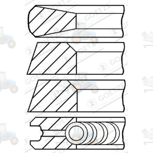 Set segmenti piston GOETZE - 08-132200-10