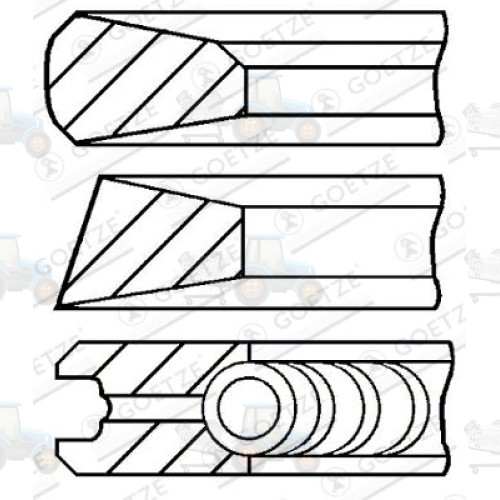 Set segmenti piston GOETZE - 08-138700-00