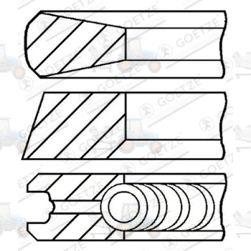 Set segmenti piston GOETZE - 08-145007-00