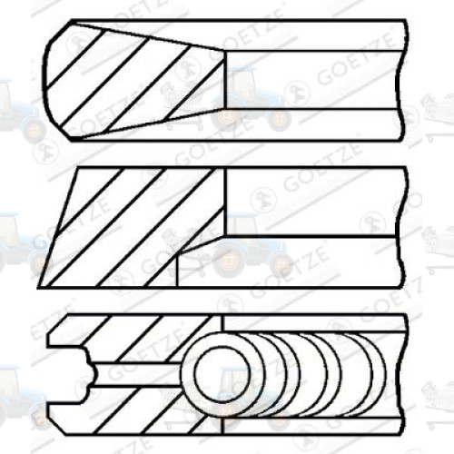 Set segmenti piston GOETZE - 08-146300-00