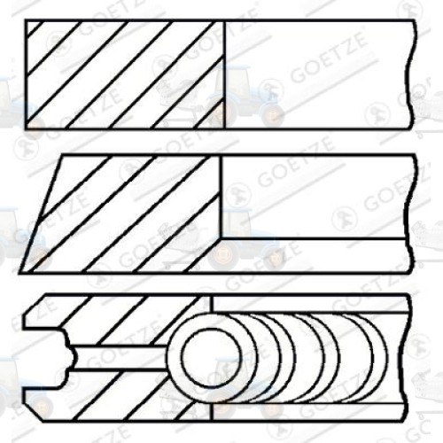 Set segmenti piston GOETZE - 08-146507-00