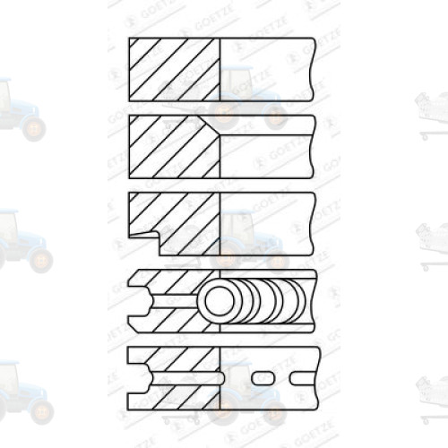 Set segmenti piston GOETZE - 08-160800-00