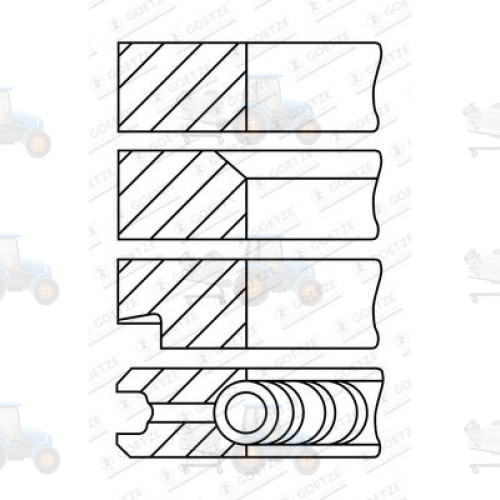 Set segmenti piston GOETZE - 08-166400-00