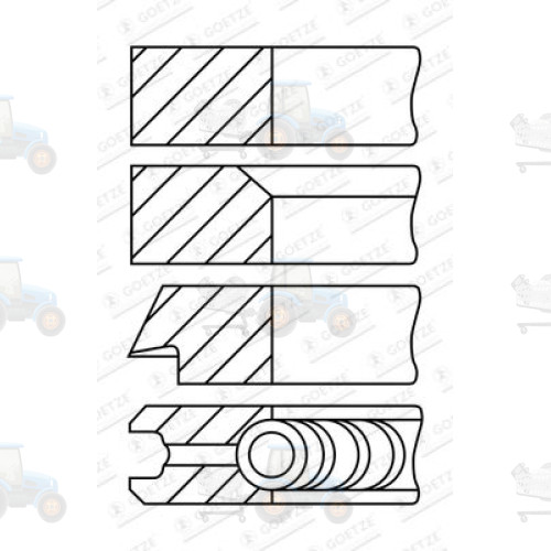 Set segmenti piston GOETZE - 08-167600-10