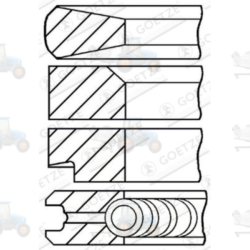 Set segmenti piston GOETZE - 08-171200-10