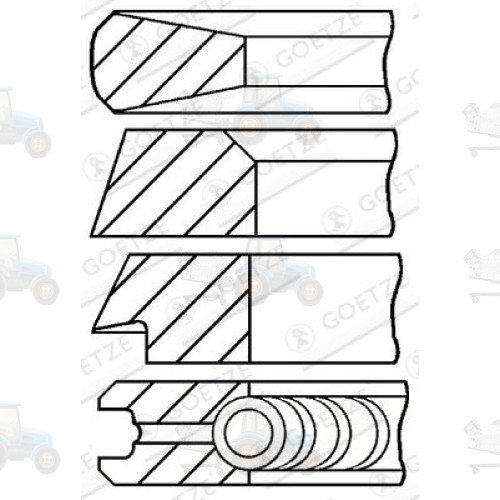 Set segmenti piston GOETZE - 08-172507-00