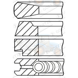 Set segmenti piston GOETZE - 08-174607-10