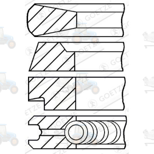 Set segmenti piston GOETZE - 08-174607-10