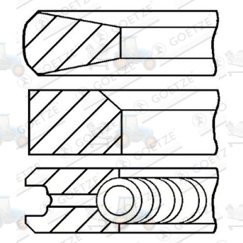 Set segmenti piston GOETZE - 08-176400-10