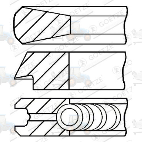 Set segmenti piston GOETZE - 08-176400-30