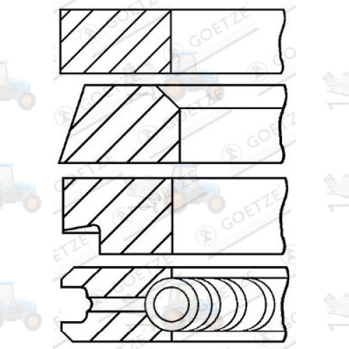 Set segmenti piston GOETZE - 08-177800-00