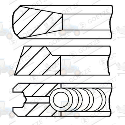 Set segmenti piston GOETZE - 08-178211-00