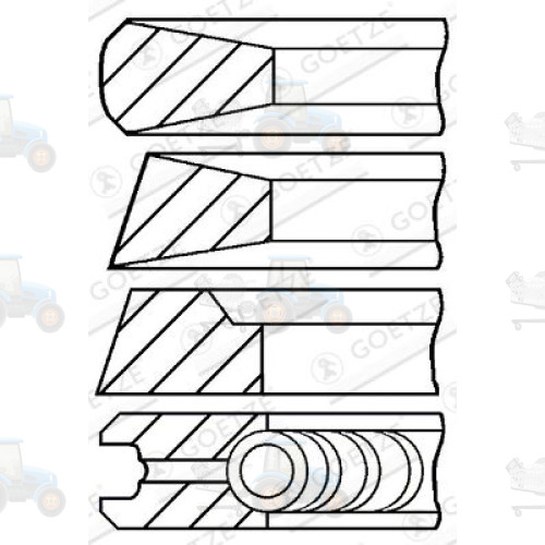 Set segmenti piston GOETZE - 08-178400-10