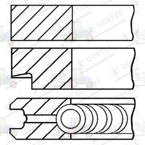 Set segmenti piston GOETZE - 08-206800-40