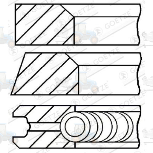 Set segmenti piston GOETZE - 08-243300-00