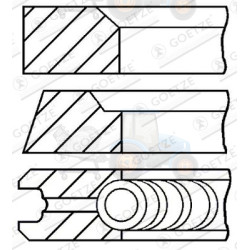 Set segmenti piston GOETZE - 08-243400-00