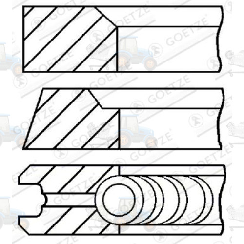 Set segmenti piston GOETZE - 08-243400-00