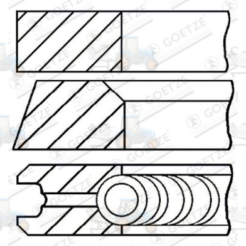 Set segmenti piston GOETZE - 08-247808-00