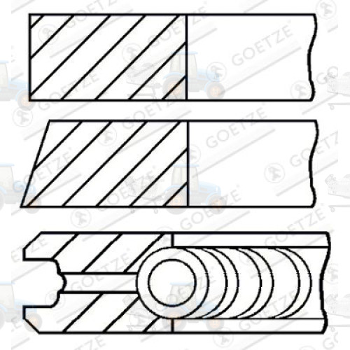 Set segmenti piston GOETZE - 08-252200-00