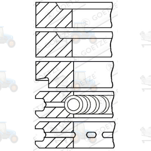 Set segmenti piston GOETZE - 08-317200-00