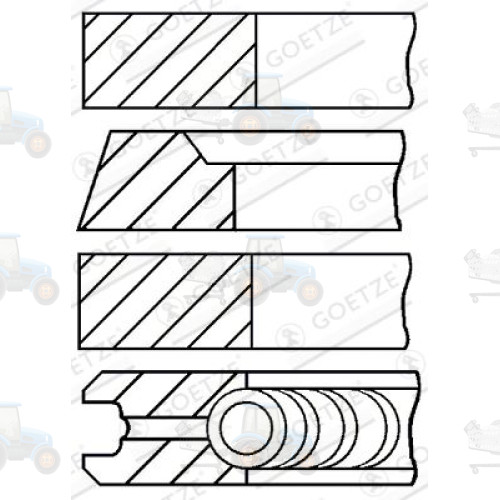 Set segmenti piston GOETZE - 08-322100-00