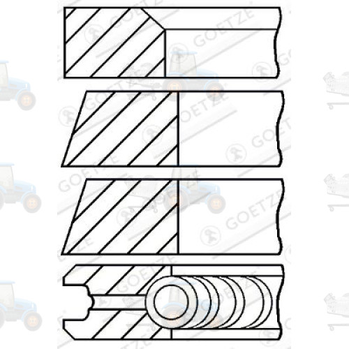 Set segmenti piston GOETZE - 08-322300-00