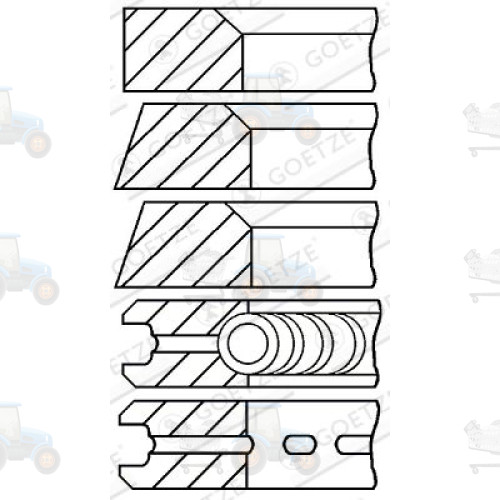 Set segmenti piston GOETZE - 08-325000-00