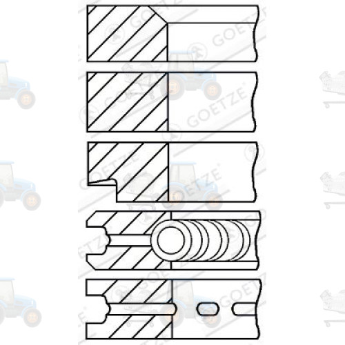 Set segmenti piston GOETZE - 08-392000-10