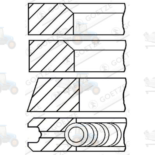 Set segmenti piston GOETZE - 08-399400-10