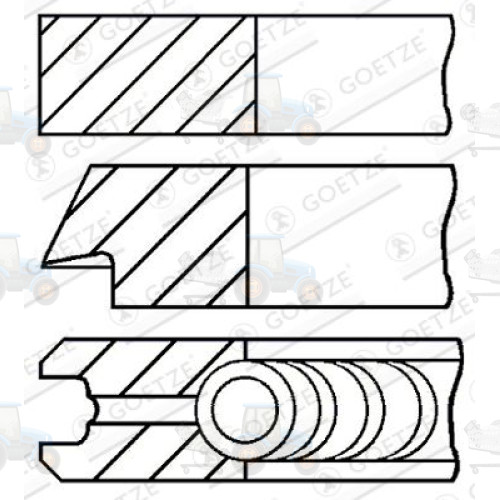 Set segmenti piston GOETZE - 08-425400-00