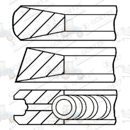 Set segmenti piston GOETZE - 08-442400-00