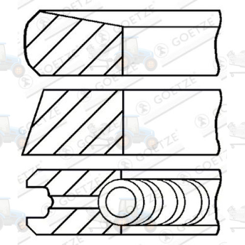 Set segmenti piston GOETZE - 08-520400-00