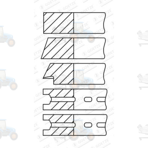 Set segmenti piston GOETZE - 08-525100-00