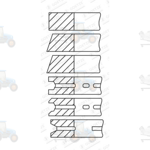 Set segmenti piston GOETZE - 08-525300-00