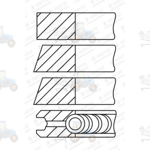 Set segmenti piston GOETZE - 08-703400-00