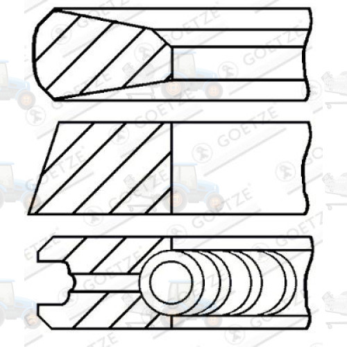 Set segmenti piston GOETZE - 08-744107-00