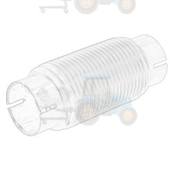 Teava flexibila, esapament OE JCB - 332/S6663